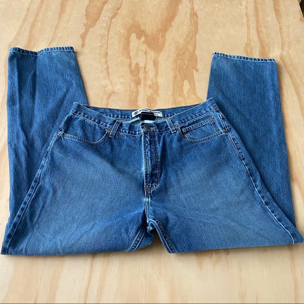 Harley Davidson Mens Straight Leg Jeans 99030-lovm Size 38x34 (38x32)